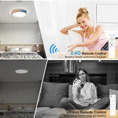 YEXATI lesena LED stropna svetilka z daljincem 32W, 3000–6000K