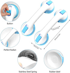 TZEKING komplet 2 oprijemalnih ročajev za prho z vakuumskimi priseski