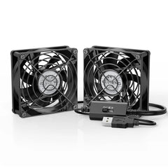 ELUTENG 80mm dvojni USB ventilator za hlajenje naprav