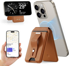 Denarnica za Magsafe s sledilnikom Find My za iPhone 16/15/14/13/12 - Rjava