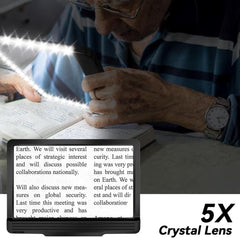 NZQXJXZ Prostoročno Povečevalno Steklo 5× z LED Lučko in USB Polnjenjem