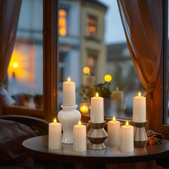 PCHERO polnilne LED sveče z daljinskim upravljalnikom - komplet 4 kosov