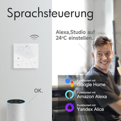 Pametni WiFi termostat za ogrevanje na plinski ali vodni kotel, 230 V, 5 A,