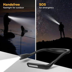 EAST PIN Polnilna LED svetilka za okoli vratu bralna lučka z nastavljivo svetlobo