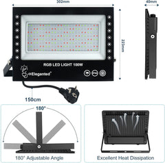 ELEGANTED komplet 2 RGB LED 100 W reflektorjev z Bluetooth upravljanjem