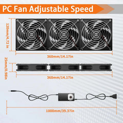 XTVTX 120 mm ventilator za hlajenje z regulatorjem