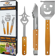 STEVEN-BULL S BBQ set pribora za žar iz nerjavečega jekla