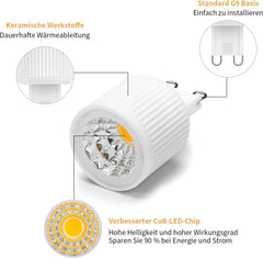 I-SHUNFA zatemnljiva LED žarnica G9, 3 W, topla bela, 3000 K - 5 kosov