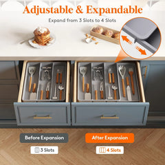 LIFEWIT raztegljiv organizator za kuhinjski pribor 30,2–43,9 cm