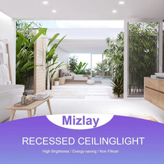 12x MIZLAY 98 mm 5 W LED vgradni reflektor - 6000 K