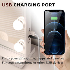 FENAIR kozmetično ogledalo z osvetlitvijo in USB priključkom za polnjenje telefona