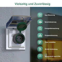EIGHTREE WiFi zunanja pametna vtičnica IP44
