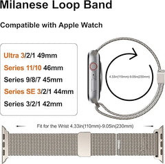 SONGSIER titanov milanski pašček za Apple Watch