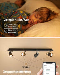 Pametna RGB LED žarnicaz zatemnitvijo preko aplikacije ali glasovnega ukaza - 4 kosi