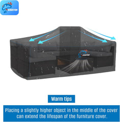 SIRUITON vodoodporna zaščitna prevleka za vrtno pohištvo - 250 × 250 × 90 cm