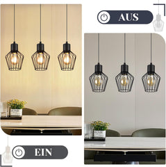 LICHTMALER viseča svetilka s 3 žarnicami za jedilnico in kuhinjo