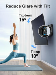 PERLESMITH stenski vrtljiv, nagibni in raztegljiv nosilec za TV 26–55” - do 40 kg