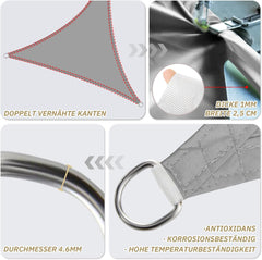 HENG FENG vodoodporno trikotno senčno jadro – 3 × 3 × 3 m