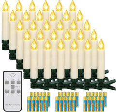 YUNSHENG LED božične svečke za drevo - set 30 kosov