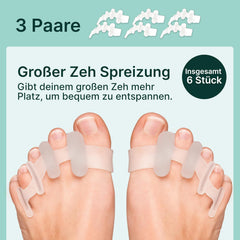 YOGAMEDIC silikonski razpiralci prstov za korekcijo hallux valgus - komplet 6 kosov