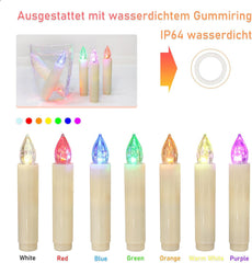 YUNSHENG Komplet 30 RGB LED božičnih svečk na baterije