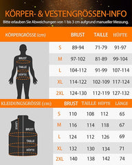 HILLSLTR Ogrevani Telovnik Z 8 Grelnimi Conami In 3 Nastavitvami Temperature - S