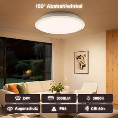 JONMONSM 24 W LED stropna svetilka – 3000 K, toplo bela