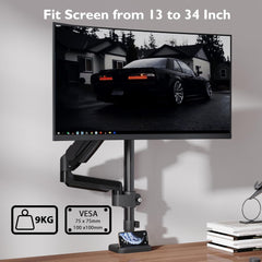 BONTEC nastavljiv nosilec plinska roka za monitor 13–34” - do 9 kg