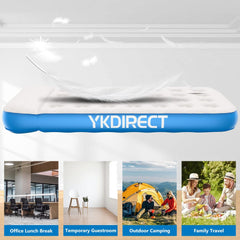 Napihljiva postelja za kampiranje za eno osebo, 190 × 100 × 22 cm