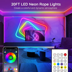 Vodoodporen RGB LED Neon Trak z upravljanjem preko aplikacije in daljinca - 6m