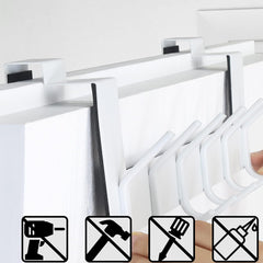 Notranji vratni obešalnik iz nerjavečega jekla s 6 kavlji