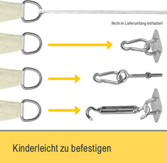 SOL ROYAL trikotno zračno senčilo - 3,6 × 3,6 × 3,6 m