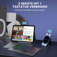 EARTO ovitek z Bluetooth tipkovnico za iPad Air 13" in iPad Pro 12.9"