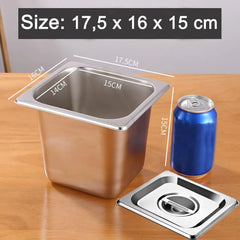 3x ORFCP gastronorm posode 1/6 s pokrovi 150 mm iz nerjavnega jekla