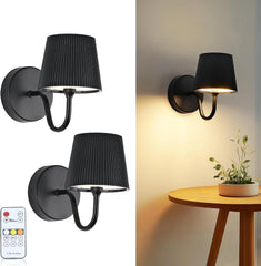 2x LUMINEXDESIGNS polnilna LED stenska luč z daljincem