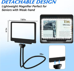 Prilagodljivo naglavno povečevalno steklo z lučko