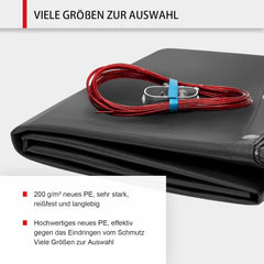 WOLTU okrogla solarna zaščitna ponjava za bazen z jekleno vrvjo in aluminijastimi sponkami - premer 420 cm