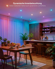 3x DUSKTEC 91mm RGB LED vgradna svetilka
