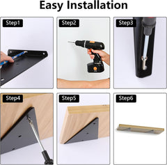 SENENQU Komplet 4 Trikotnih Nevidnih Nosilcev za Lebdeče Police