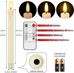 6x HL LED 25 cm stožčaste sveče z daljinskim upravljalnikom