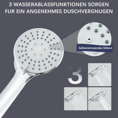 HEVENAOV tuš sistem z okroglo dežno prho brez armature