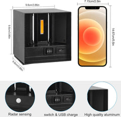 AUDOR 7W LED stenska svetilka z senzorjem gibanja in nastavljivim kotom svetlobe