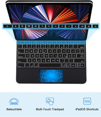 Osvetljena tipkovnica Magic Keyboard za iPad Pro 12.9 (3.–6. generacija), z lebdečim stojalom in sledilno ploščico