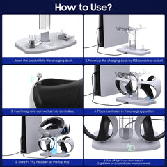 Polnilna postaja za PSVR2 z 4 magnetnimi Type-C priključki