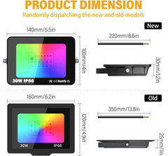 RIGIDON RGB LED reflektor 30 W z daljincem IP66