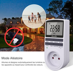 Digitalni časovni vtičnici –z dnevnim in tedenski programom in LCD zaslonom - 2 kosa