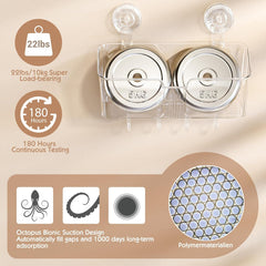 LUXEAR prozorna kopalniška polica s priseskom