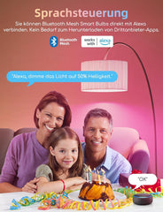 AIGOSTAR pametne LED žarnice 9 W z Bluetooth in upravljanjem prek Alexe - 6 kosov