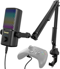 TONOR gaming mikrofon TCX3+ z RGB osvetlitvijo in boom roko