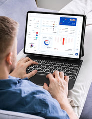 Osvetljena tipkovnica Magic Keyboard za iPad Pro 12.9 (3.–6. generacija), z lebdečim stojalom in sledilno ploščico